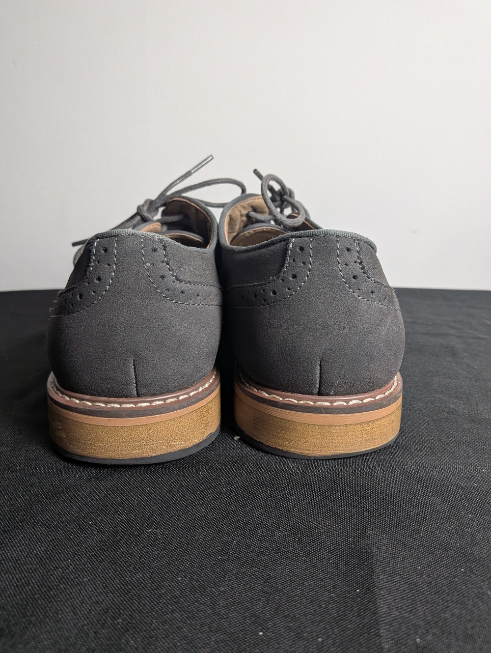 Steve Madden Alk Gray Suede Dress Shoes Men's Derby Oxfords Sz 9.5 - Picture 3 of 11